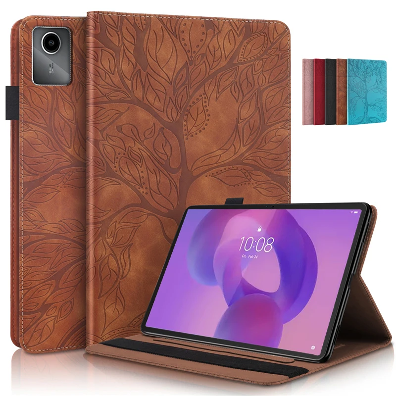 

Funda For Lenovo Idea Tab 11 Case tb336fu tb336zu Embossed Tree PU Leather Wallet Flip Cover For Lenovo Idea Tab 11 inch Case