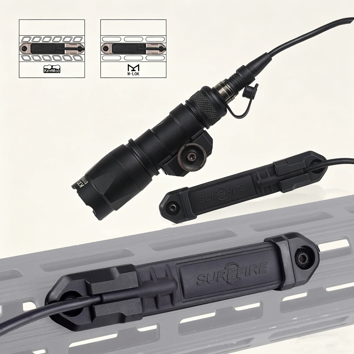 

Airsoft Surefire M600 M600B M300 Flashlight LED 600 Lumen Remote Pressure Switch Tactical Hunting Scout Light Lights Lamp