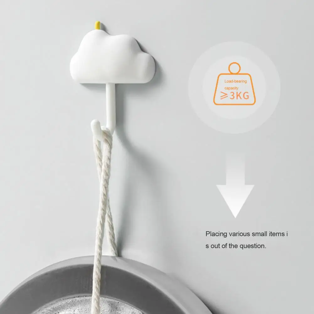 Traceless Wall Hook 3pcs Heavy Duty Adhesive Wall Hooks No Drill High Load-bearing Bathroom Kitchen Towel Coat Hangers Strong