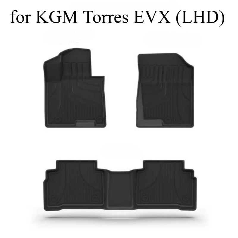 

Коврики TPE для KGM Torres EVX (LHD) – всепогодные резиновые коврики-вкладыши, глубокая защита для переднего и заднего ряда сидений
