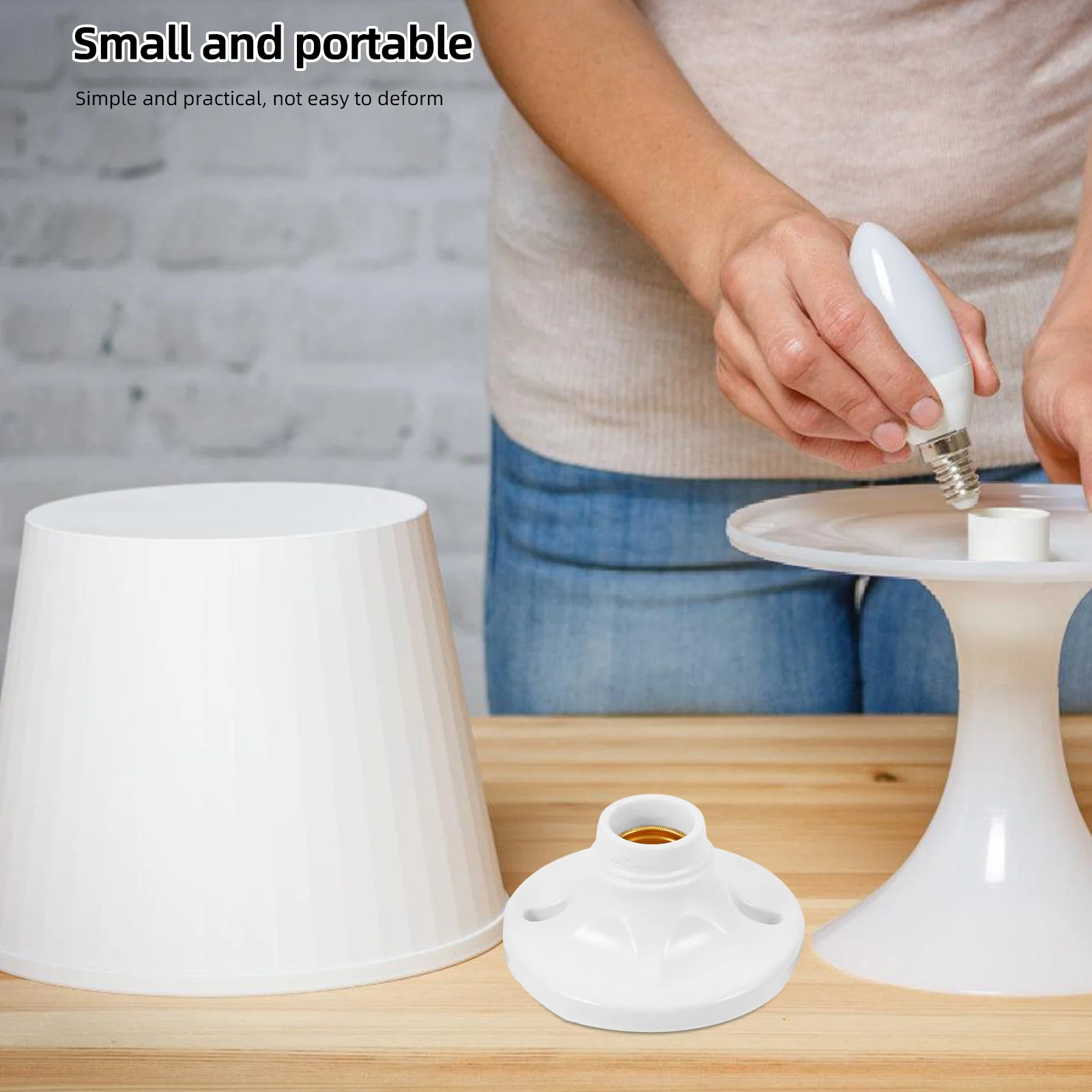 

10Pcs Hexagon Lamp Socket Holder Light Bulb Base Durable Pendant Fitting for Home Office Light Lamp Socket Replacement