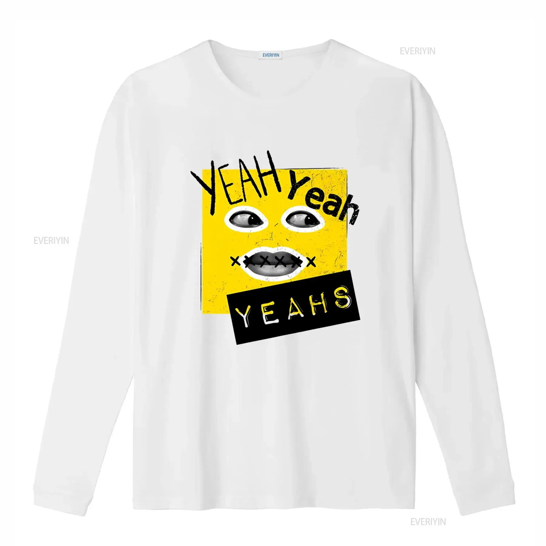 The Yeah Yeahs Band T Shirt Trendy Yellow Design with Bold Print Perfect for Music Lovers and Fashion Enthusiasts vintage