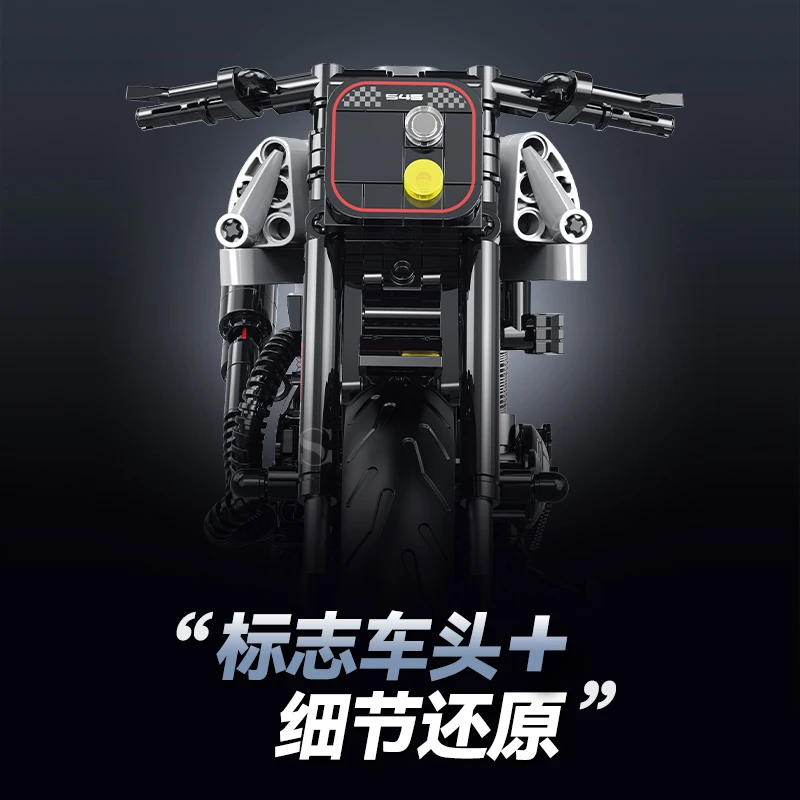 جديد 1:8 XR1200 دراجة نارية اللبنات مجموعات مدينة نموذج دراجة نارية الطوب الفني الاطفال الكبار هدايا الهالوين 533 قطعة #4