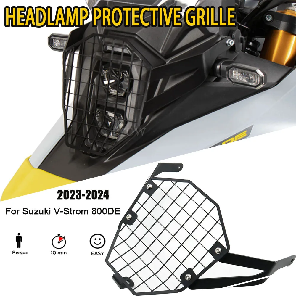 

FOR SUZUKI V-STROM 800DE 2023 2024 NEW Motorcycle Headlight Head Light Guard Protector Cover Protection Grill