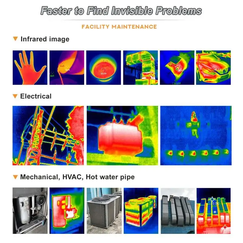 HTI HT-203U 256*192 Pixels Infrared Thermal Imager Android Type C Mobile Phone Thermal Imaging Camera Thermometer PCB Repair