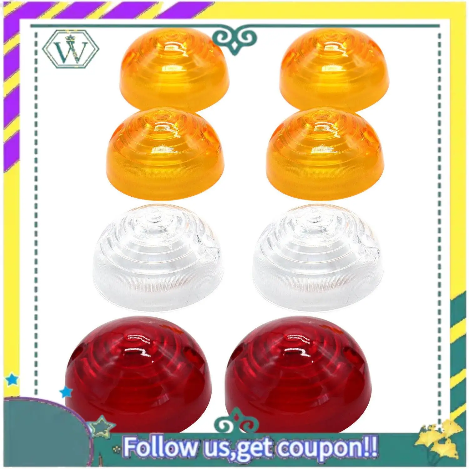 A82U-8Pcs Tail Light Side Lamp Lens Kit Indicator Replacement For Land Rover Defender Car Styling