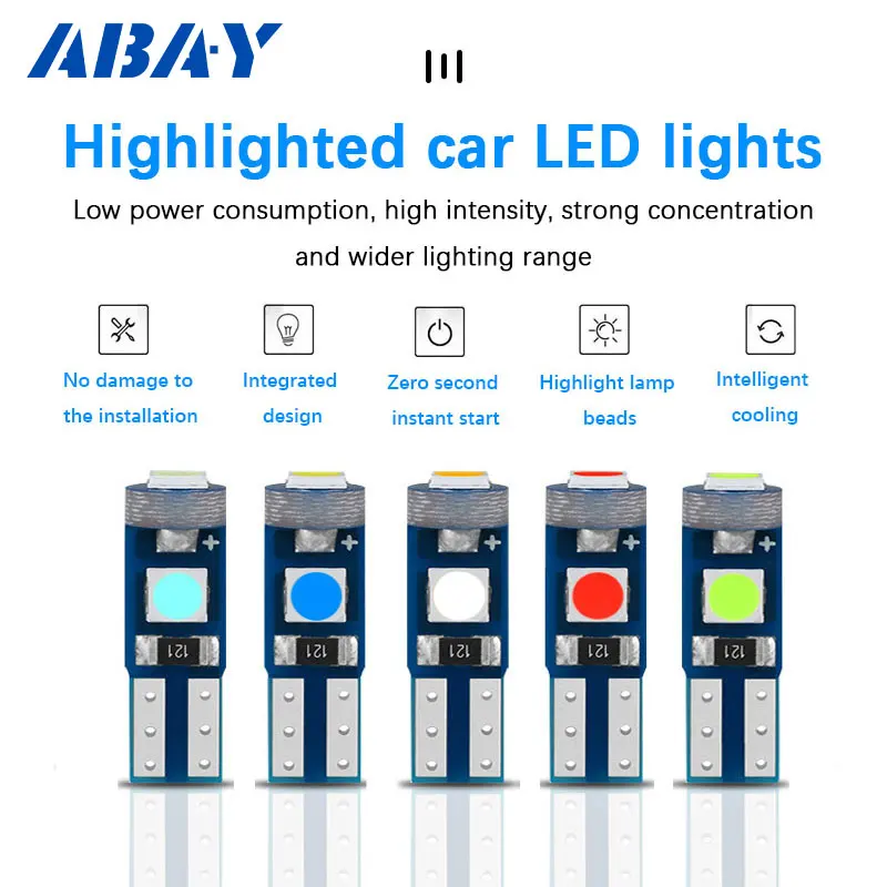 

12 В светодиодная лампа 3SMD 3030 чипов супер яркая автомобильная доска приборная панель лампа авто приборная панель индикатор согрева 10 шт. T5 клиновой светильник