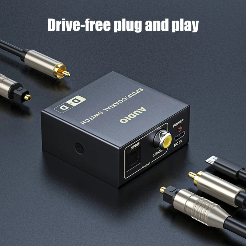 Conversores com comutação coaxial óptica, carcaça metálica resistência a interferências