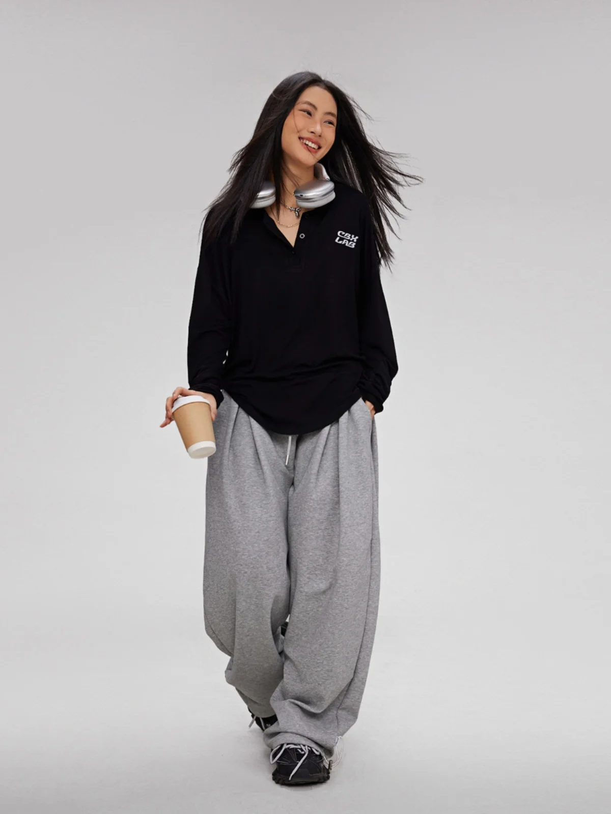 CBXLAB Street Dance Trendy Brand ey Jazz Dance Loose Pants Women's Retro Street Sle Casual Trousers Straight Leg Pants