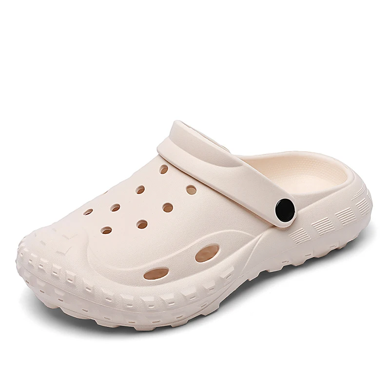 

Men Chunky Wheel Lug Sole Cloud Soft EVA Perforated Clogs Adjustable Back Strap Slip On Indoor Outdoor Garden Sandals EU40-45