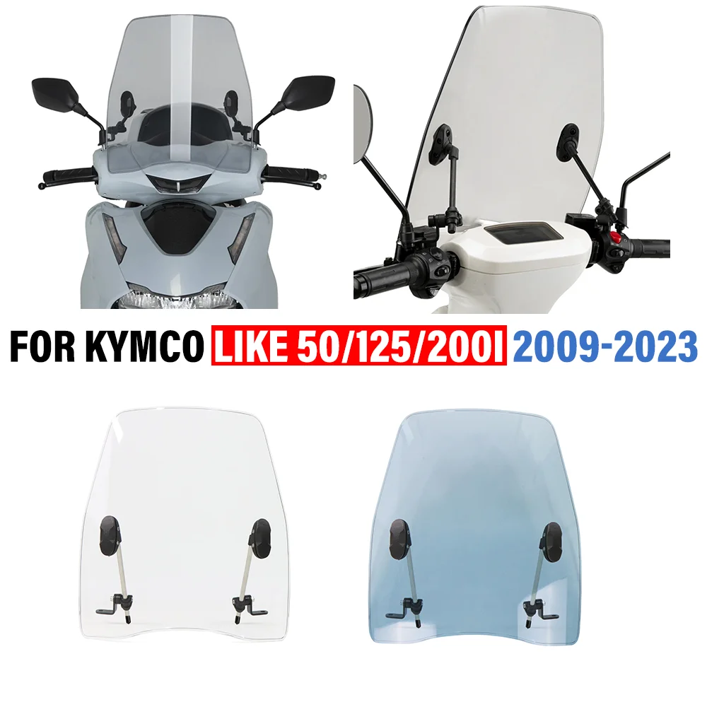 

Ветровое стекло для мотоциклов KYMCO LIKE 50 125 200I 2009-2023, дефлектор ветра, аксессуары для защиты от ветра