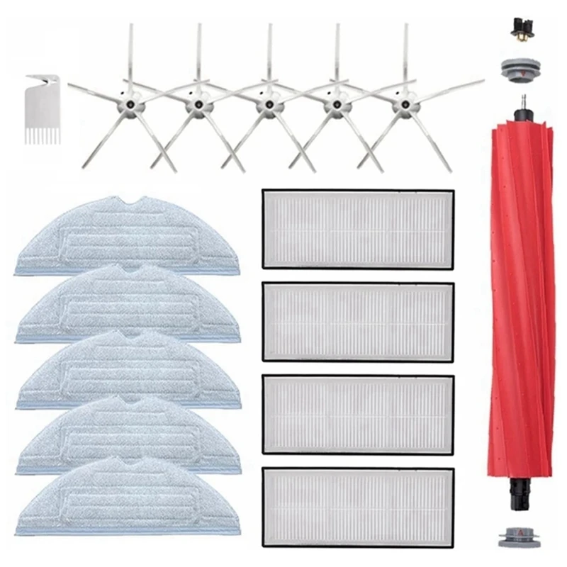 Набор аксессуаров для уборочной щетки, фильтр НЕРА, насадки для швабры, основная боковая щетка для Xiaomi Roborock S7, T7S, T7plus, G10
