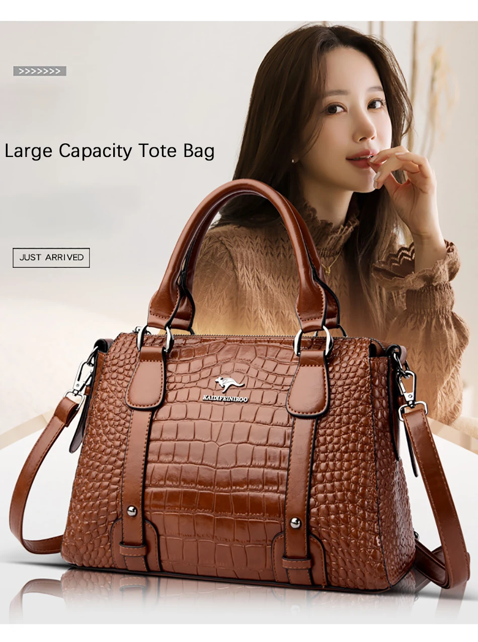 Luxury Designer Handbag Brand High Quality Soft Leather Shoulder Crossbody Bag for Women Bag Large Capacity Leisure Handbag 2026