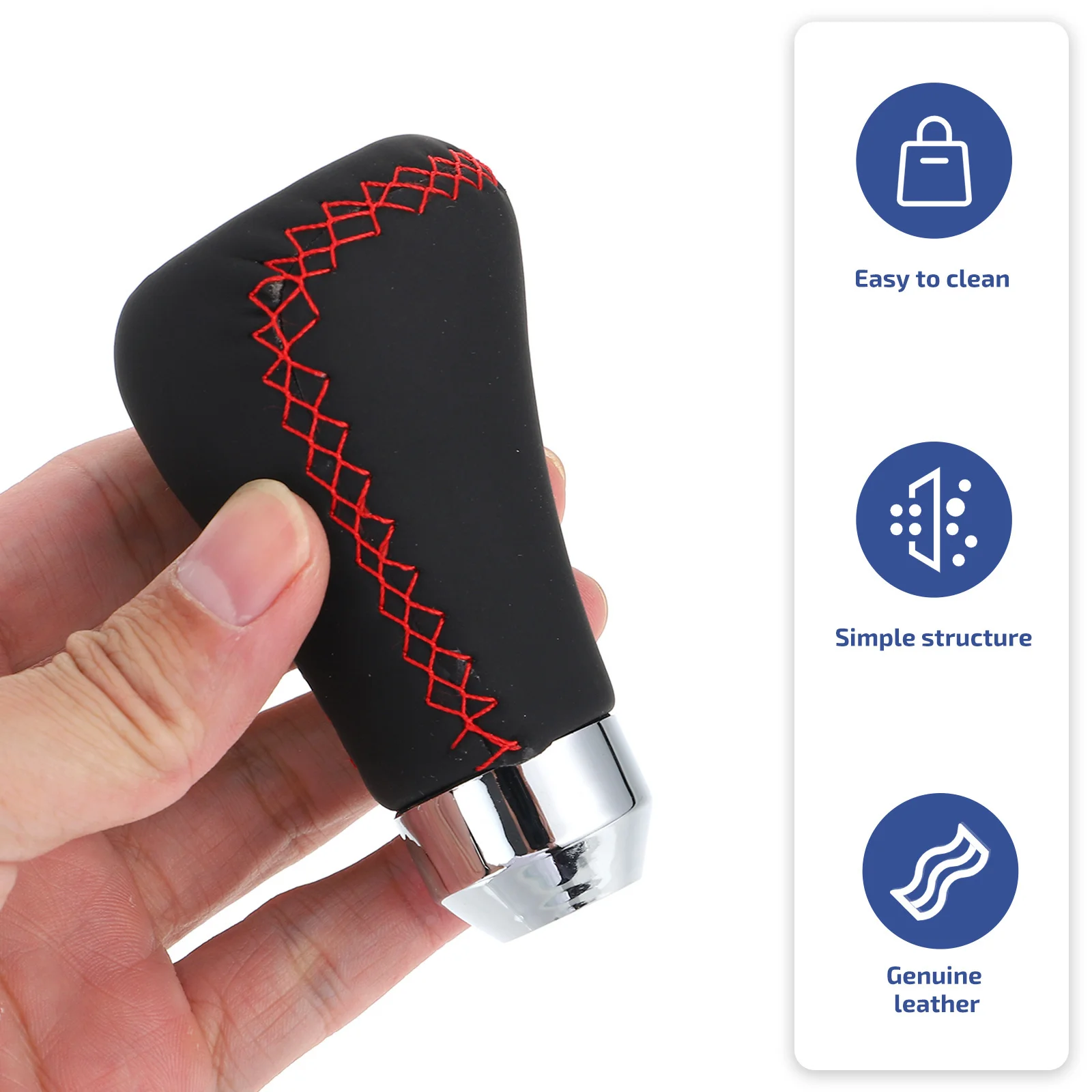 

1 set Manual Gear Handle Sturdy Rust-Resistant Anti-Slip Car Gear Shifting Knob 5-Level Adjustable Shift Head For Car Interiors