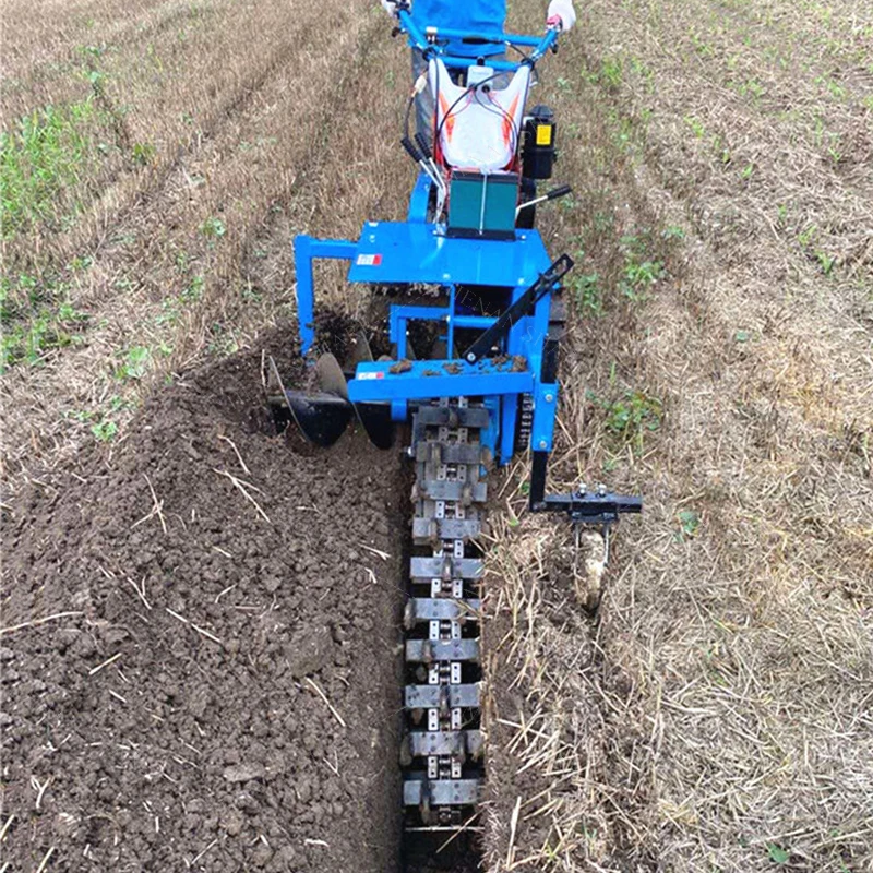 Ditch Double Chain Fiber Optic Micro Trenching Machine Ditcher Trencher
