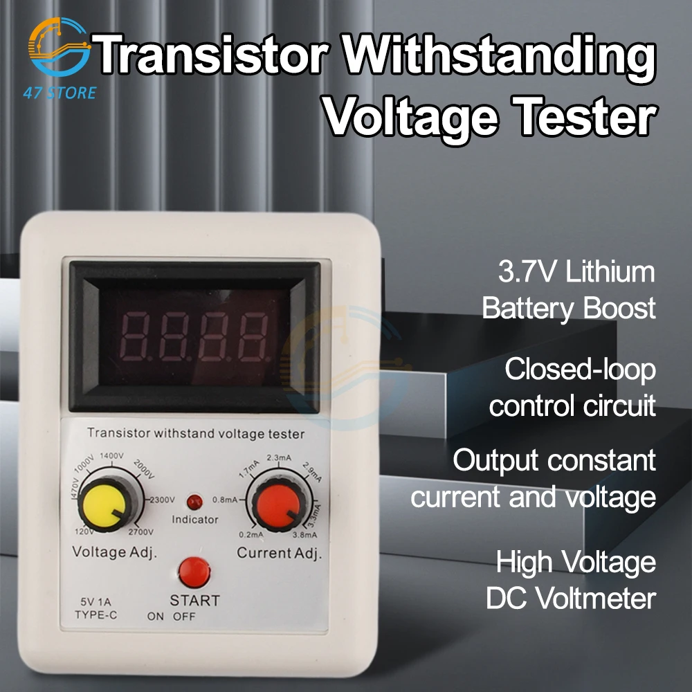 IGBT Transistor Withstand Voltage Tester 110V-2600V Voltage Capability Tester Diode MOS Triode Digital Voltmeter Testing Tool