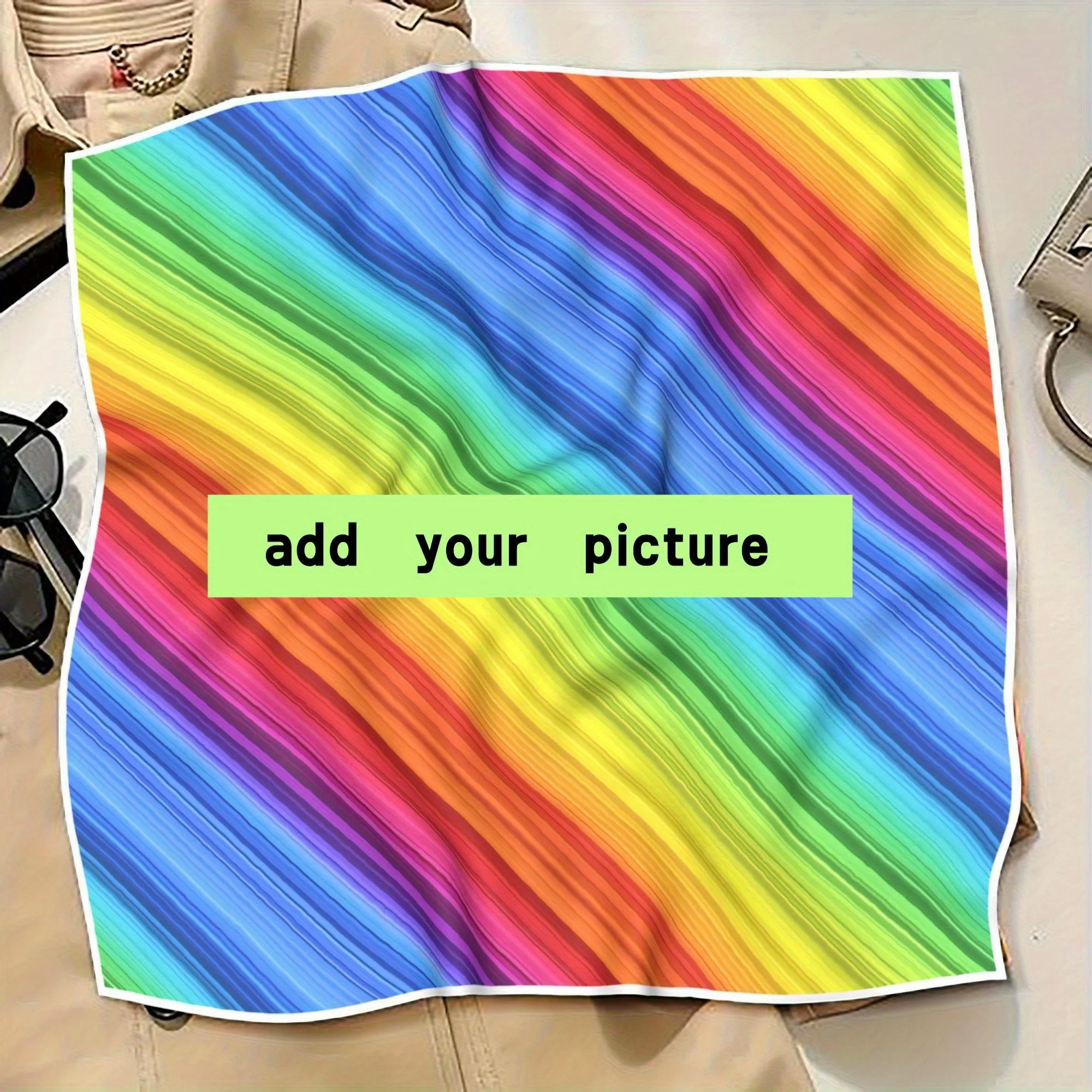 Customized silk scarf - Personalized ladies' square scarf. Photos and patterns - Birthday gift - Anniversary gift - Holiday gift