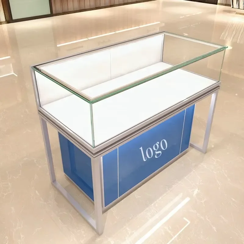 Custom Full Vision Tempered Glass Display Cabinet Glass Showcase for Shopping Mall