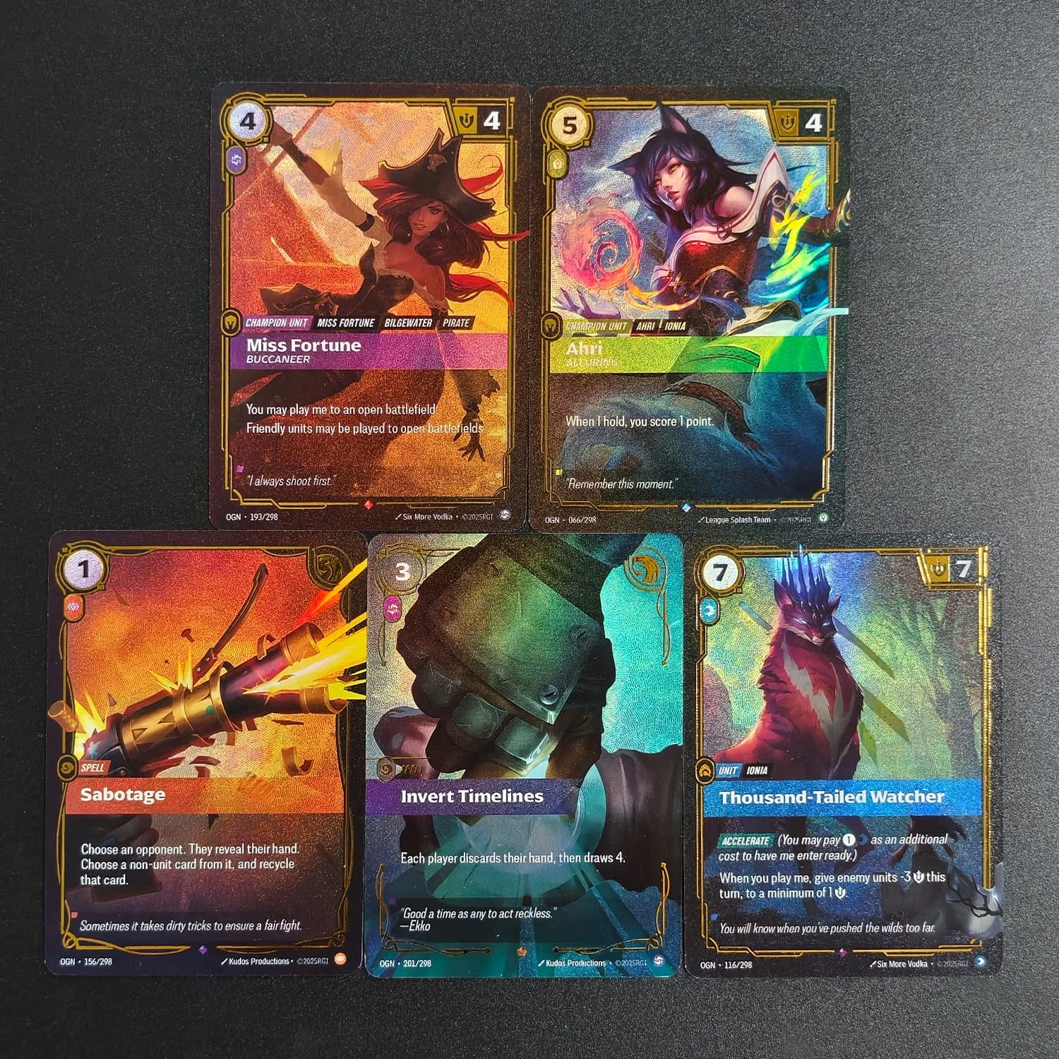 Riftbound English Origins Invert Timelines Thousand-Tailed Watcher Sabotage  Ahri Miss Fortune OGN Game Collection Card Toy - AliExpress 26
