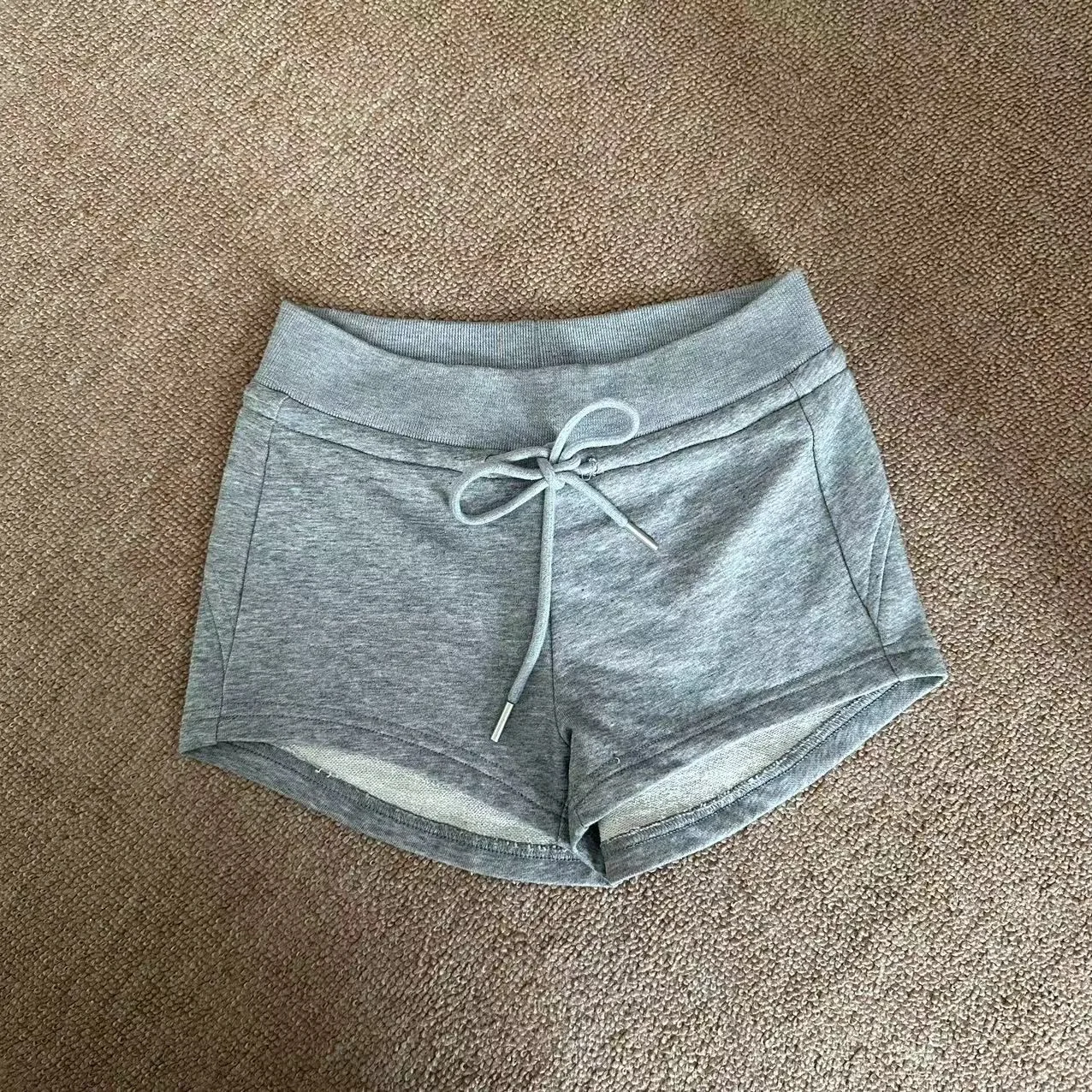 Y2k Low Waist Drawstring Sports Shorts Women Slim Grey Skinny Casual Black Hot Pants