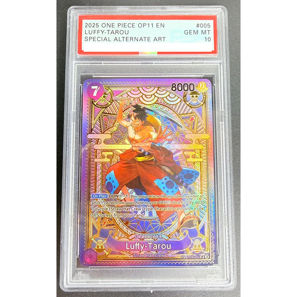 Diy Opcg Luffy Sanji Shanks One Piece Rating Card English Version Shirahoshi Rayleigh Copy Version Anime Collection Cards Toy