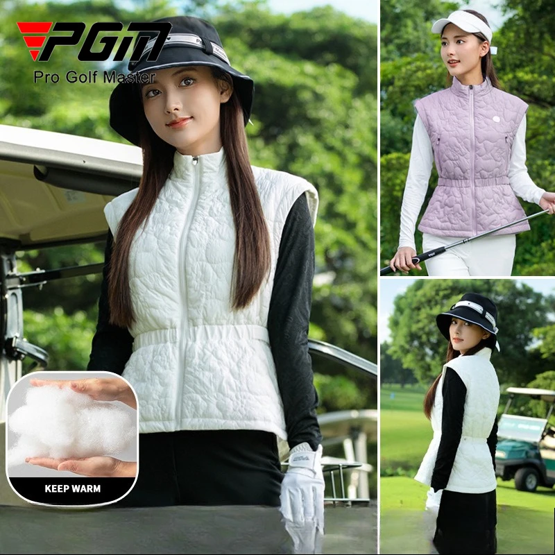 

PGM Women's Golf Vest Autumn Winter Warm Sports Jackets YF856