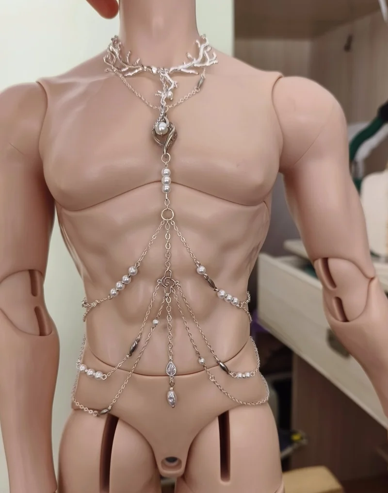 

Аксессуары для кукол bjd подходят для цепочки для тела с жемчугом-русалкой размера 1/3, 2 цвета.