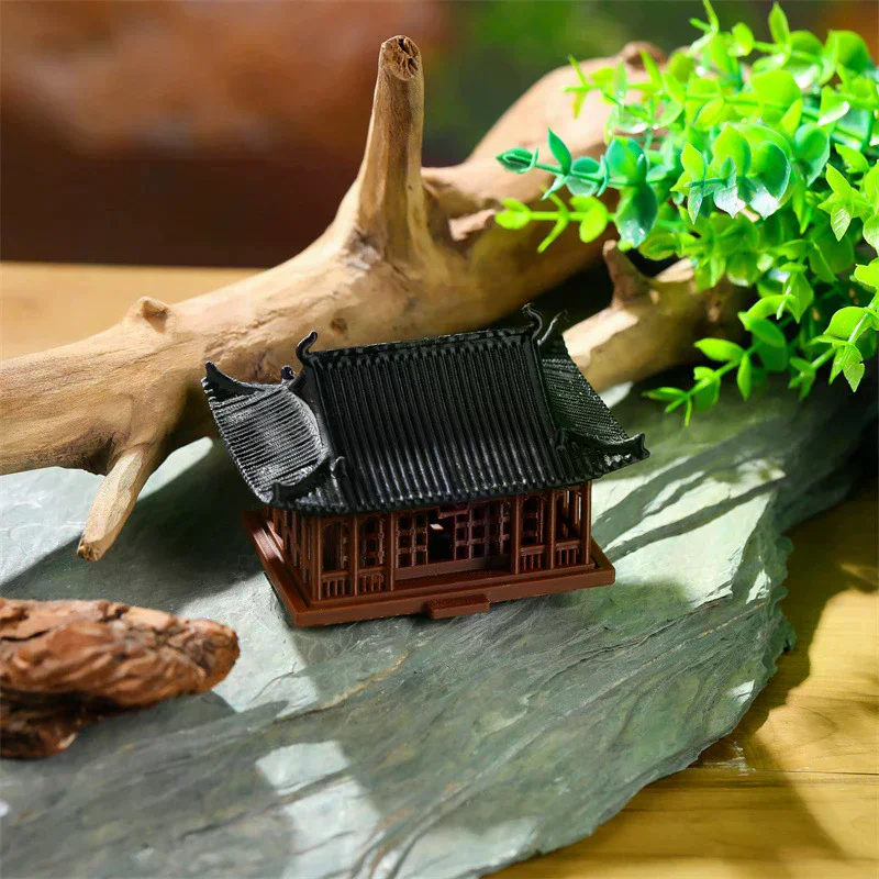 Pavilion Figurine Bonsai Nament Garden Decor Micro Landscape Statue Gazebo Model Zen Garden Supplies Yard Rockery Miniature