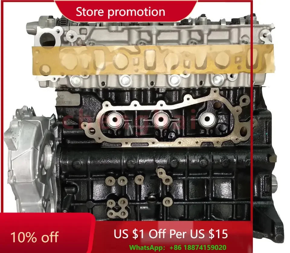 

Japanese Engine Assembly 1KD 2KD 2TR 1TR car engine total length and short 4-cylinder block parts