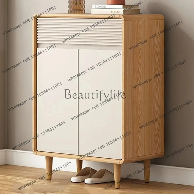 Large Size Design Shoe Rack Nordic Modern Wooden Living Room Safe Shoe Cabinet Storage Shelves Sapateira