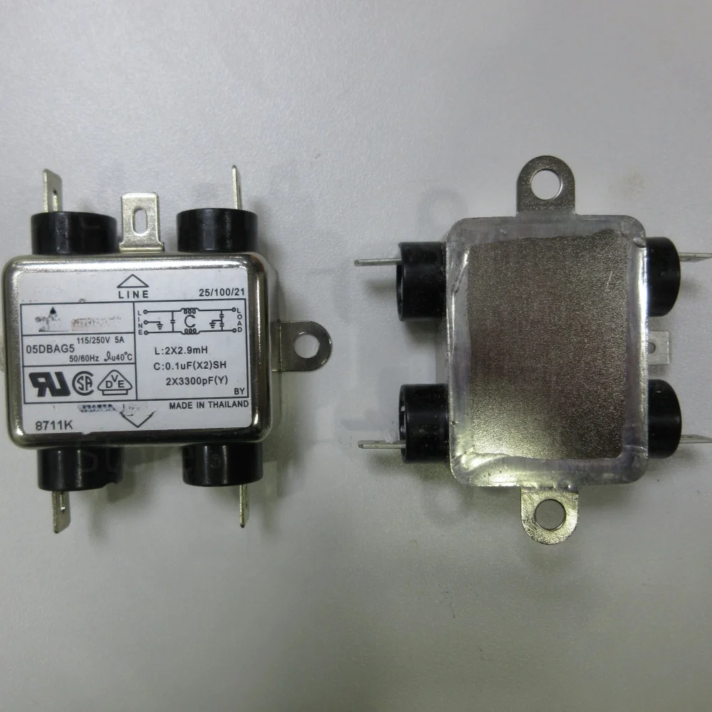 

05DBAG5 2.9mH 50Гц/60Гц 5А 115/250В переменного тока фильтр для сетевой линии