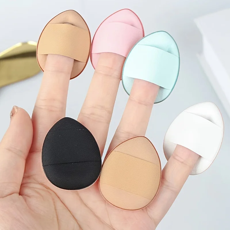 New 5/10Pcs Mini Finger Puff Foundation Small Air Cushion Powder Sponge Face Concealer BB Cream Cosmetic Applicator Makeup Tools