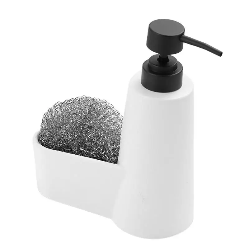 

Dish Soap Dispenser For Kitchen Dish Soap Bottle Sponge Holder 2 In 1 With Steel Ball Kitchen Countertop Bathroom Sink Soap