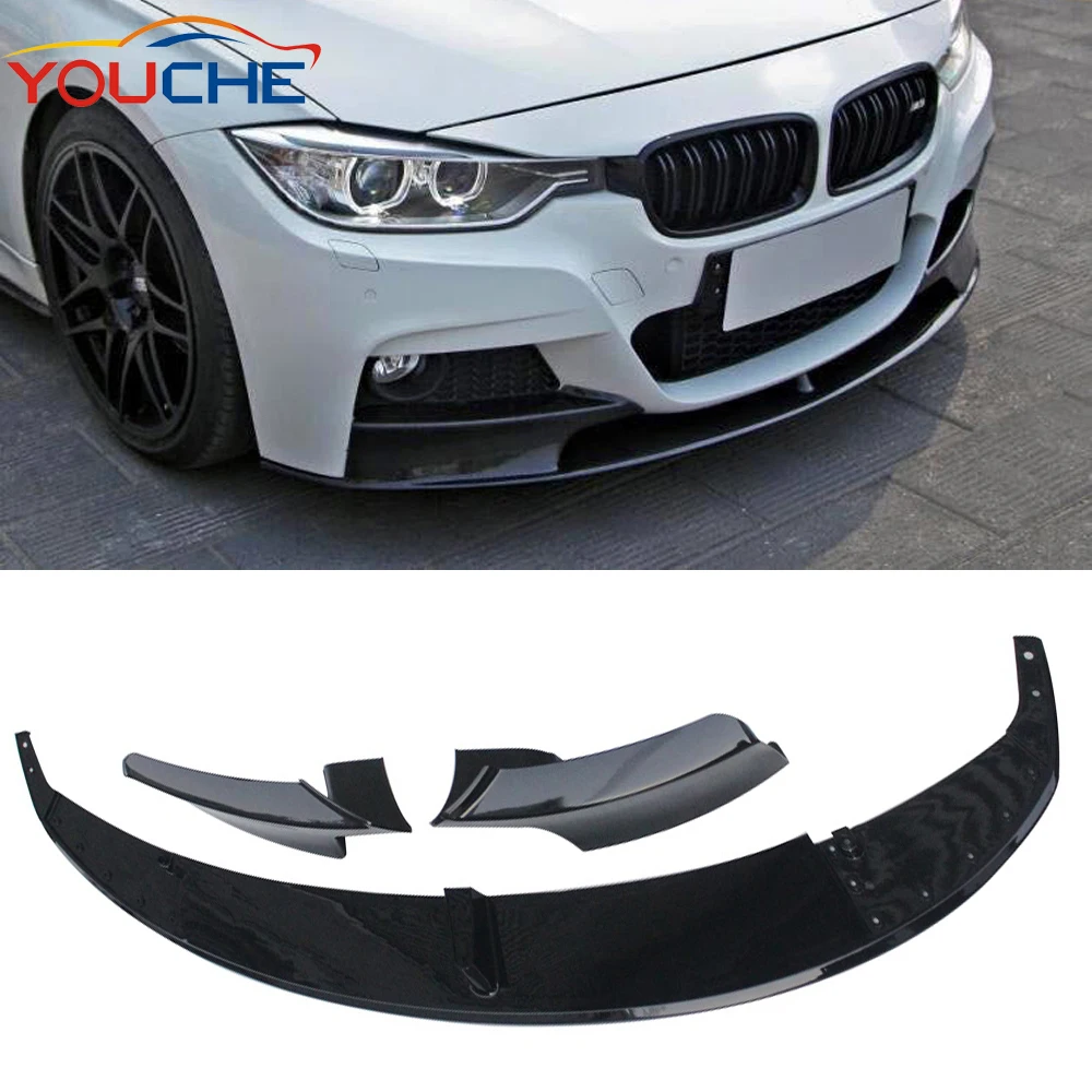 

Gloss Black PP material Car Bumpers MP style Front Lip For BMW 3 series F30 M sport 320i 328i 335i 2012-2018