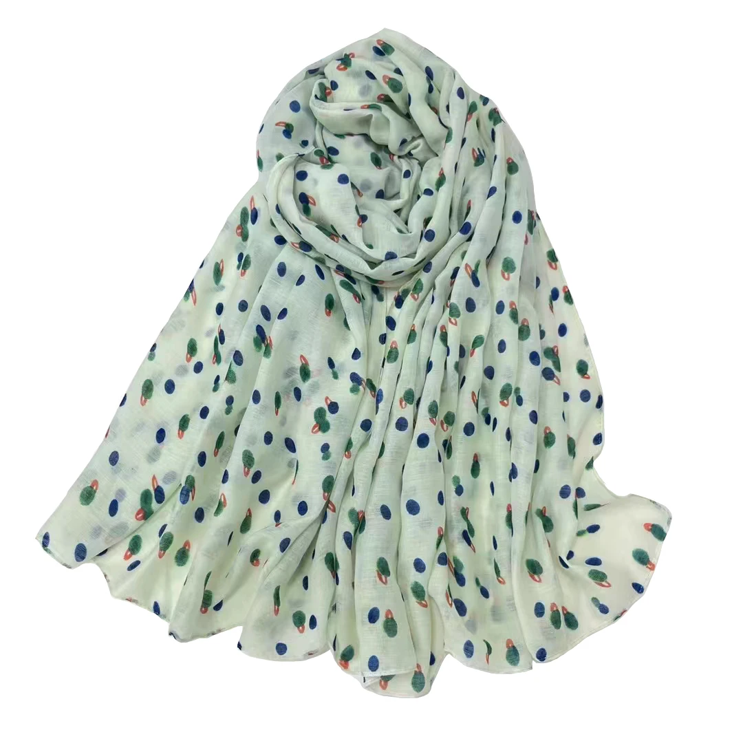 Beautfitransistors-Foulard Hijab à Motif de Fruit, Châles Sans Impression, pour la Tête, Vente en Gros, 10 Pièces/Uno, Nouvelle Collection 2024