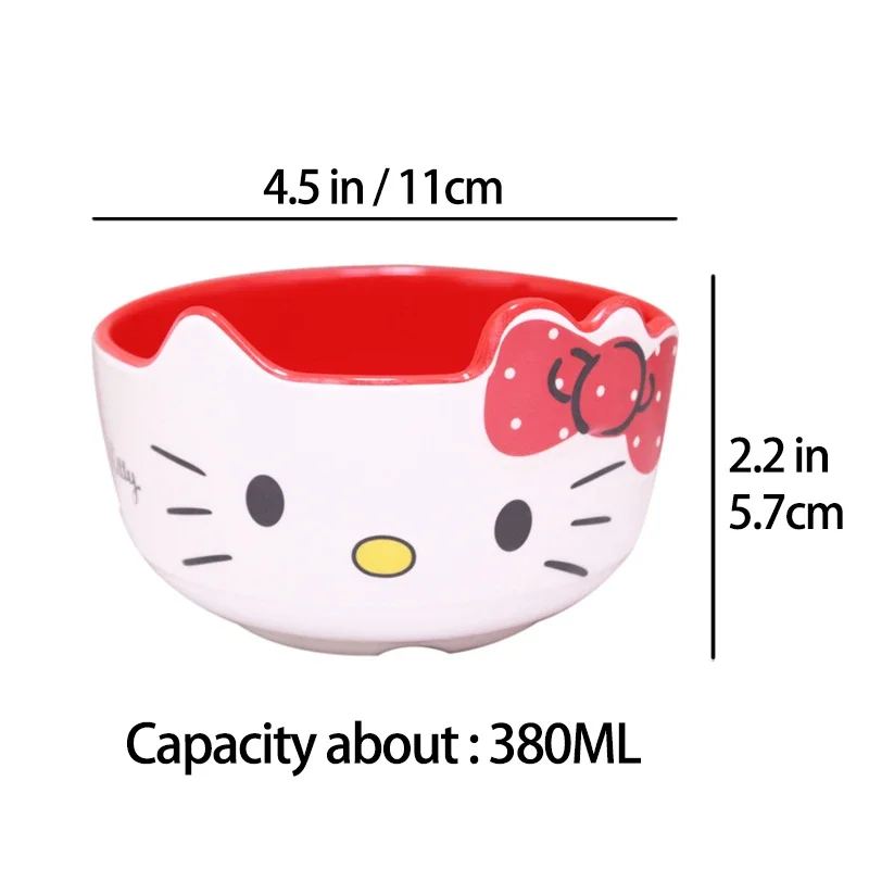 Sanrio Bowl Hello Kitty Cartoon Soepkom Creativiteit Servies Instant Noodle Bowl Party Servies Huishoudelijk Kind voor geschenken