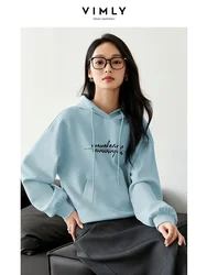 VIMLY Women's Fashion Streetwear American Style Letter Printed Sweatshirt Autumn Casual Simple Hoodies Jacket Office Lady Top