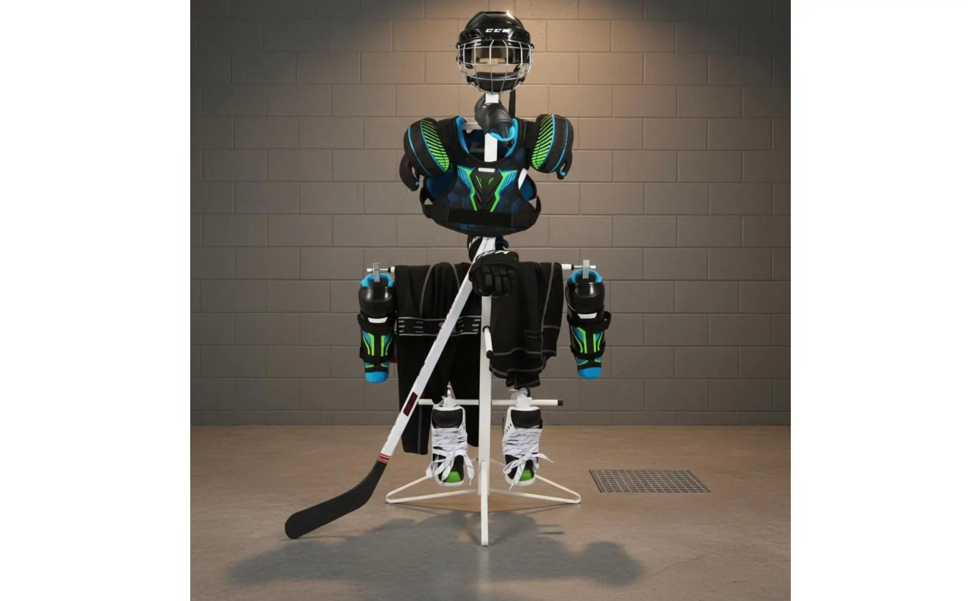 Hockey Gear Drying Rack Stable Base Hockey Equipment Drying Rack Vertical Gear Organizer Easy Assembly for Garage Hockey Gear Drying Rack Stable Base Hockey Equipment Drying Rack Vertical Gear Organizer Easy Assembly for Garage