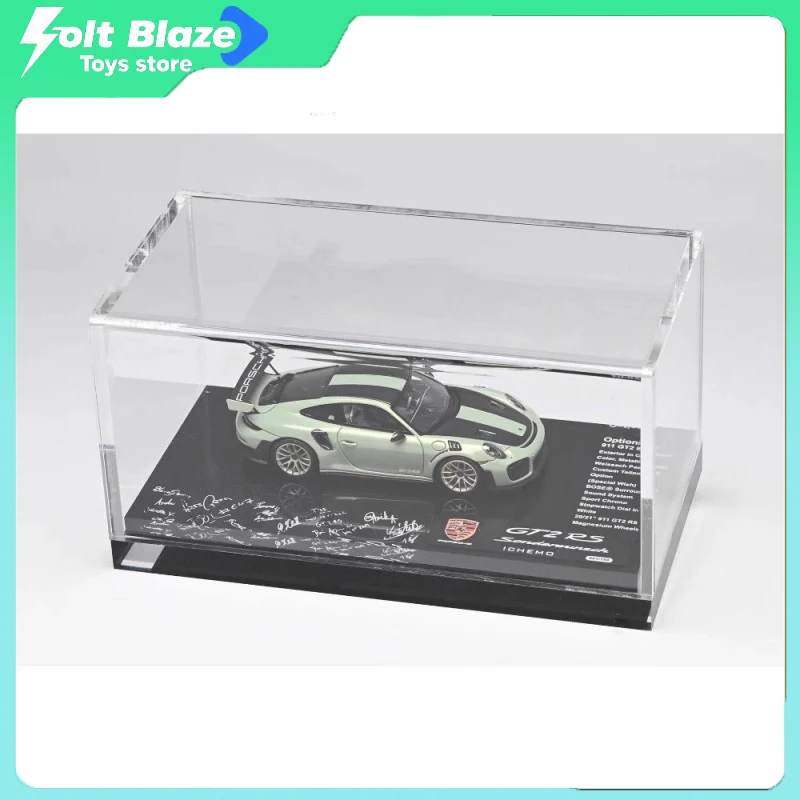 

DMH 1/64 Porsche GT2RS бамбуковый цвет Шанхай автошоу ограниченная серия смоляная модель автомобиля моделирование Коллекционная модель автомобиля подарок для мальчика