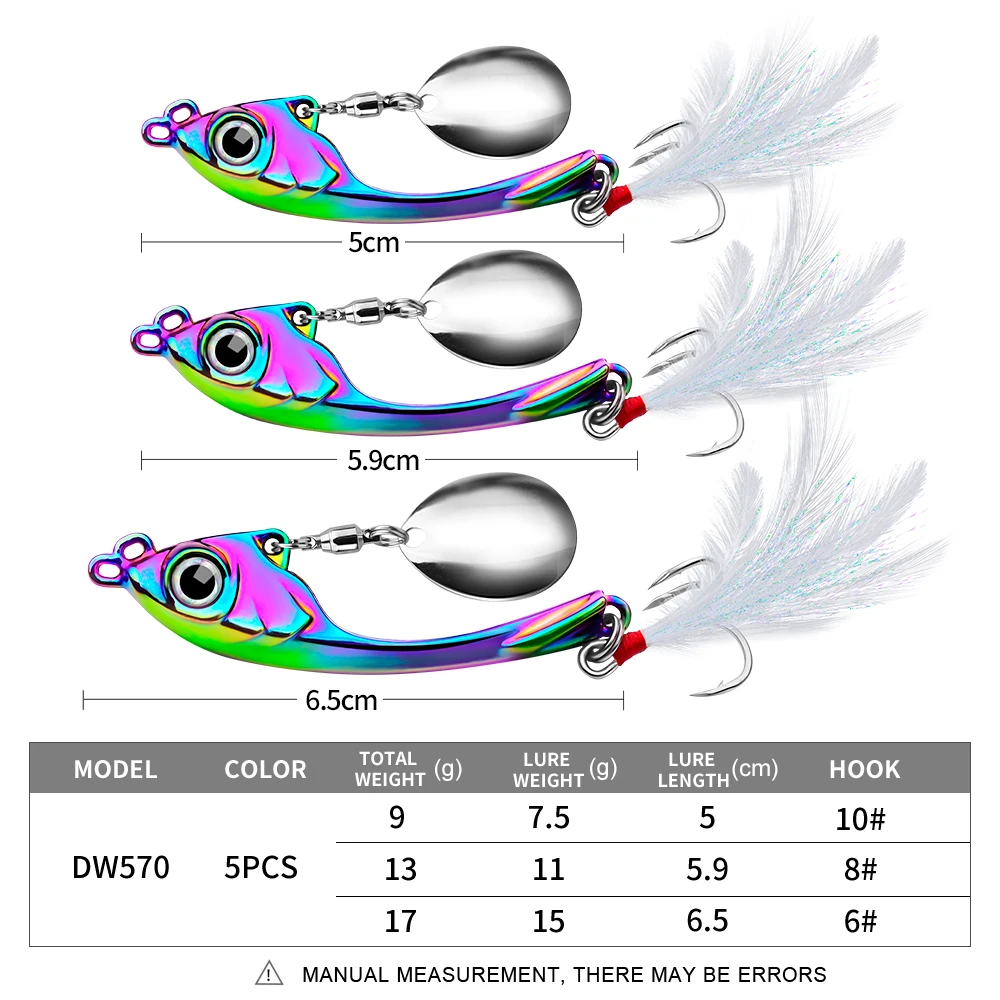 1PC Spinner Bait 9g-13g-17g Rotating Metal Vibration Lure Sinking VIB Spoon Fishing lurre Hard Wobbler With Sequin cebo