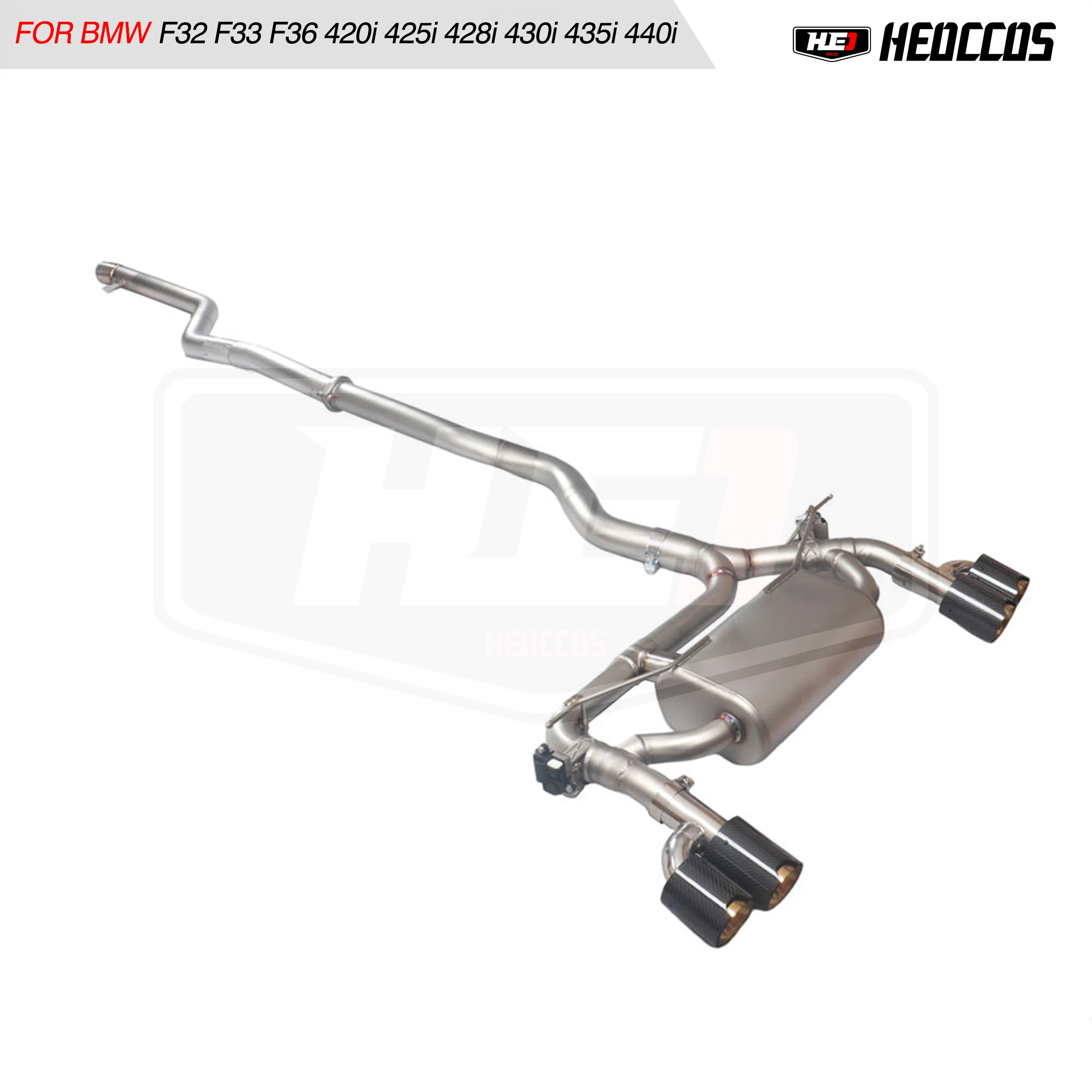 HEO Performance valved catback exhaust for BMW 4 Series 2013+ F32 F33 F36 420i 425i 428i 430i 435i MP tips Upgrade MP style