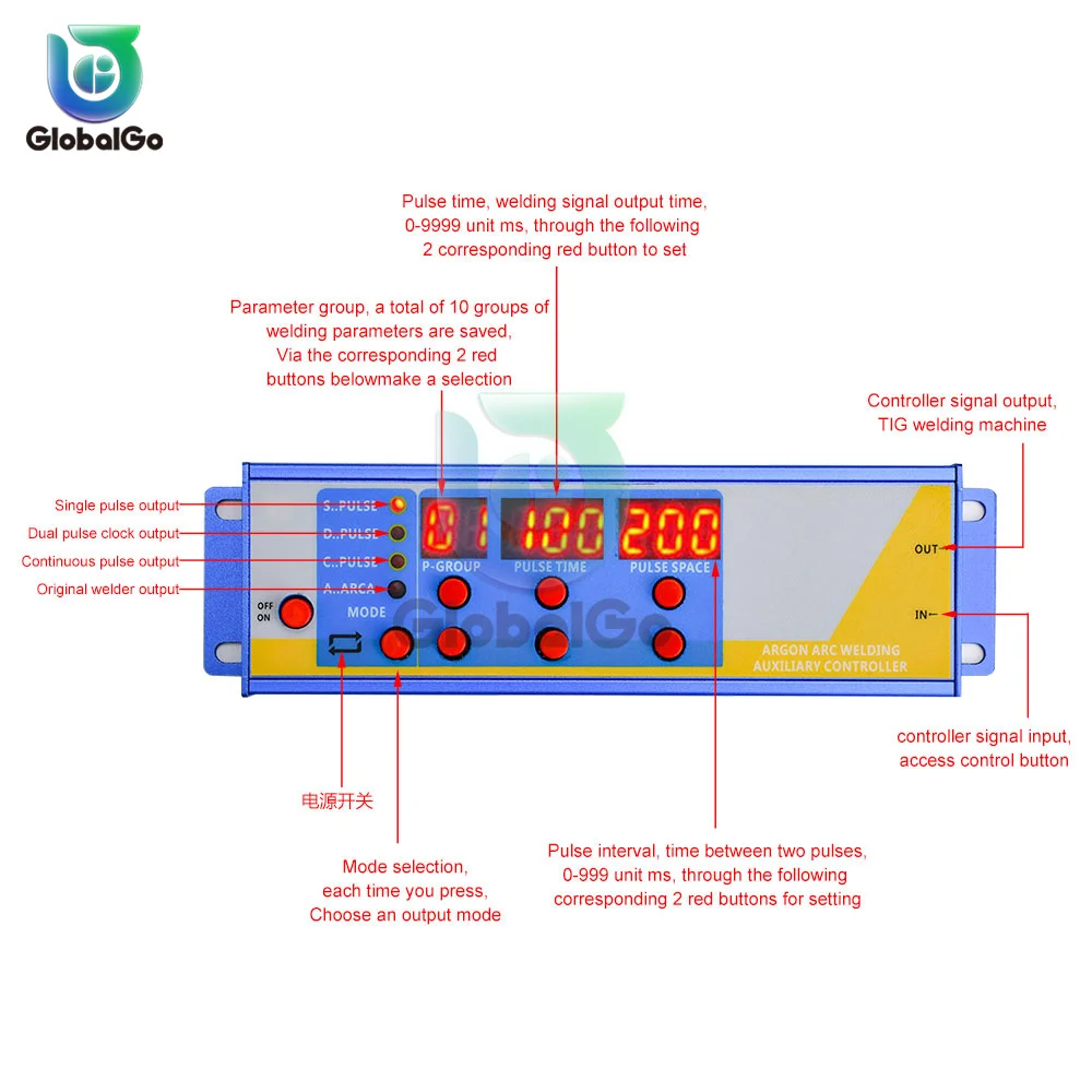 Imagem -03 - Tig Soldagem Modificada Controlador de Máquina de Solda a Frio Pulso do Arco de Argônio Ferramenta de Solda Auxiliar Modos