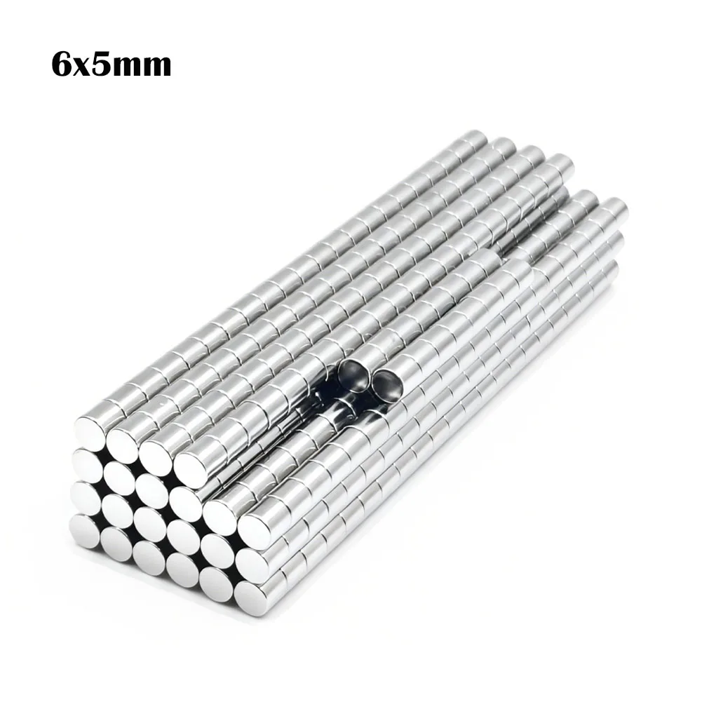 

6x5mm Super Strong Round Neodymium Magnet Powerful Magnets N35 Disc Permanent Magnetic NdfeB Refrigerator DIY Magnet imanes
