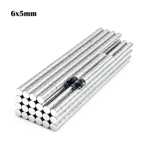 Imán de neodimio redondo súper fuerte de 6x5mm, imanes potentes N35, disco magnético permanente NdfeB para refrigerador, imanes magnéticos DIY