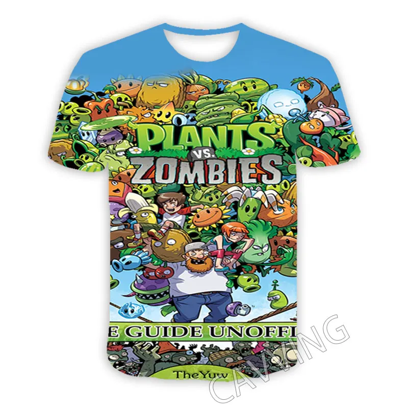 CAVVING 3D Printed Plant Vs Zombie Casual T-shirts  Hip Hop T Shirts Harajuku Styles Tops Clothing for Men/women  J01