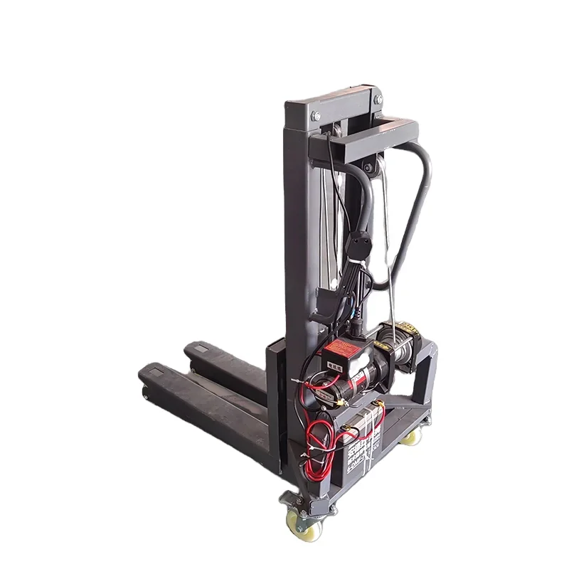 Portable 300kg Load Capacity Forklift Truck 1.6m Lifting Height Solid Tire Two-Stage Mast Stage Light Sound Box Retail