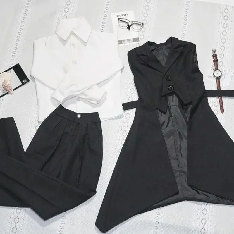 Ropa para muñeca 1/3, traje para muñeca Bjd de 75cm, conjunto de chaleco, chaleco, camisa y pantalones, juguetes para jugar a las casitas, accesorios para muñecas, sin muñeca