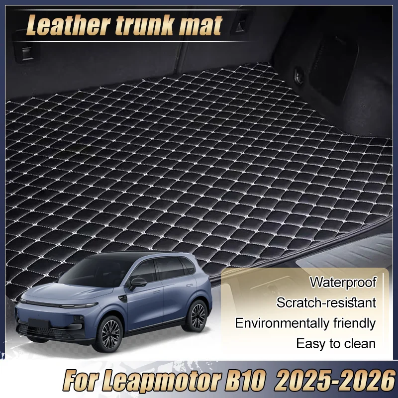 

Для Leapmotor B10 2025-2026: Коврик-вкладыш в багажник, противоскользящий, из кожи, полное покрытие, специальные автомобильные аксессуары