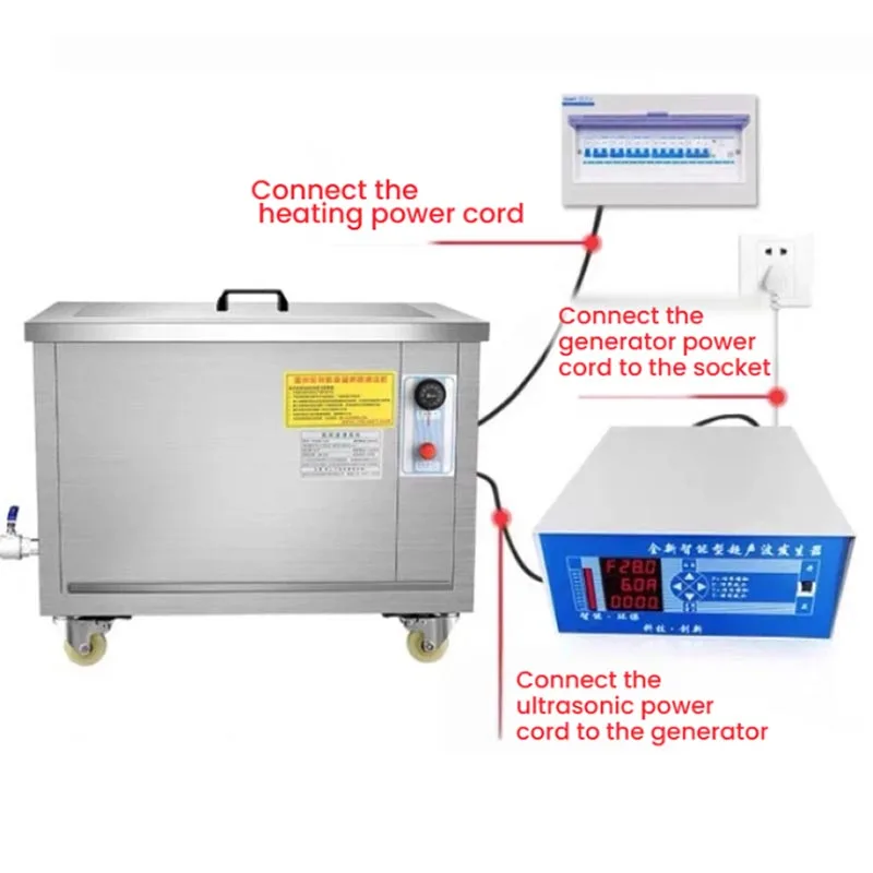 Limpador Ultrassônico Multifuncional de Grande Capacidade, Máquina Comercial de Grau Industrial para Remoção de Óleo e Ferrugem, Personalizada