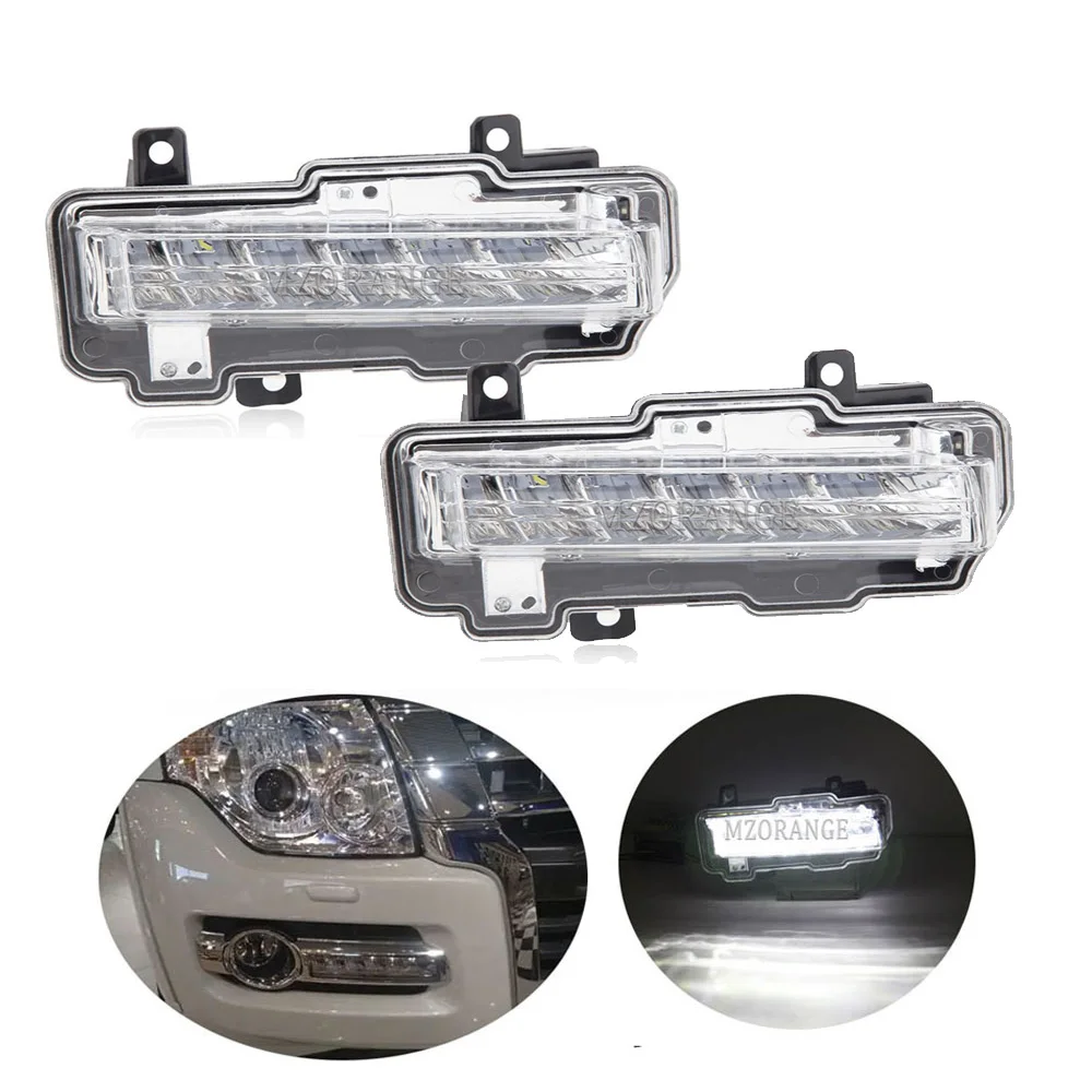 

LED DRL for Mitsubishi Pajero 2015 2016 2017 2018 2019 2020 For Montero V98 Daytime Running Light Headlight White Led Fog Light